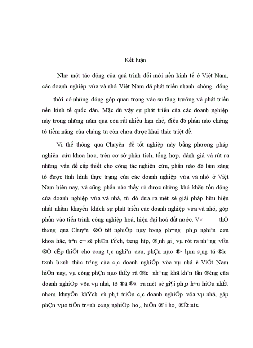 image for page Một số ý kiến về thực trạng và giải pháp phát triển các doanh nghiệp vừa và nhỏ ở việt nam trong thời kỳ công nghiệp hoá- hiện đại hoá đất nước