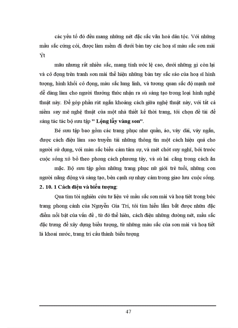 image for page Sáng tác thời trang ấn tượng, thời trang trẻ, lấy từ sắc mầu sơn mài và hoạ tiết trong tranh Nguyễn Gia Trí