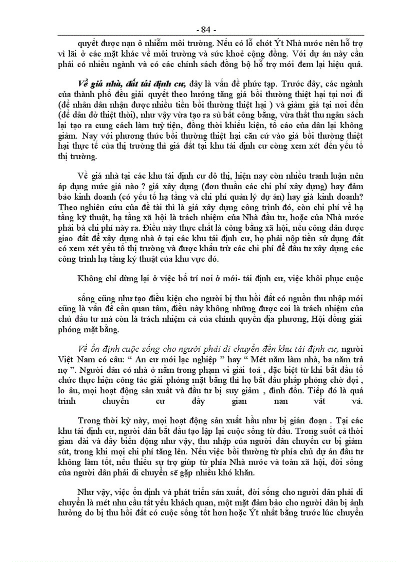 image for page Hoàn thiện chính sách bồi thường thiệt hại khi Nhà nước thu hồi đất trên địa bàn Thành phố Hà Nội