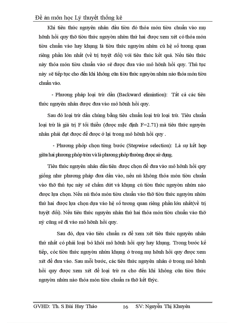 image for page Đề án môn học Lý thuyết thống kê