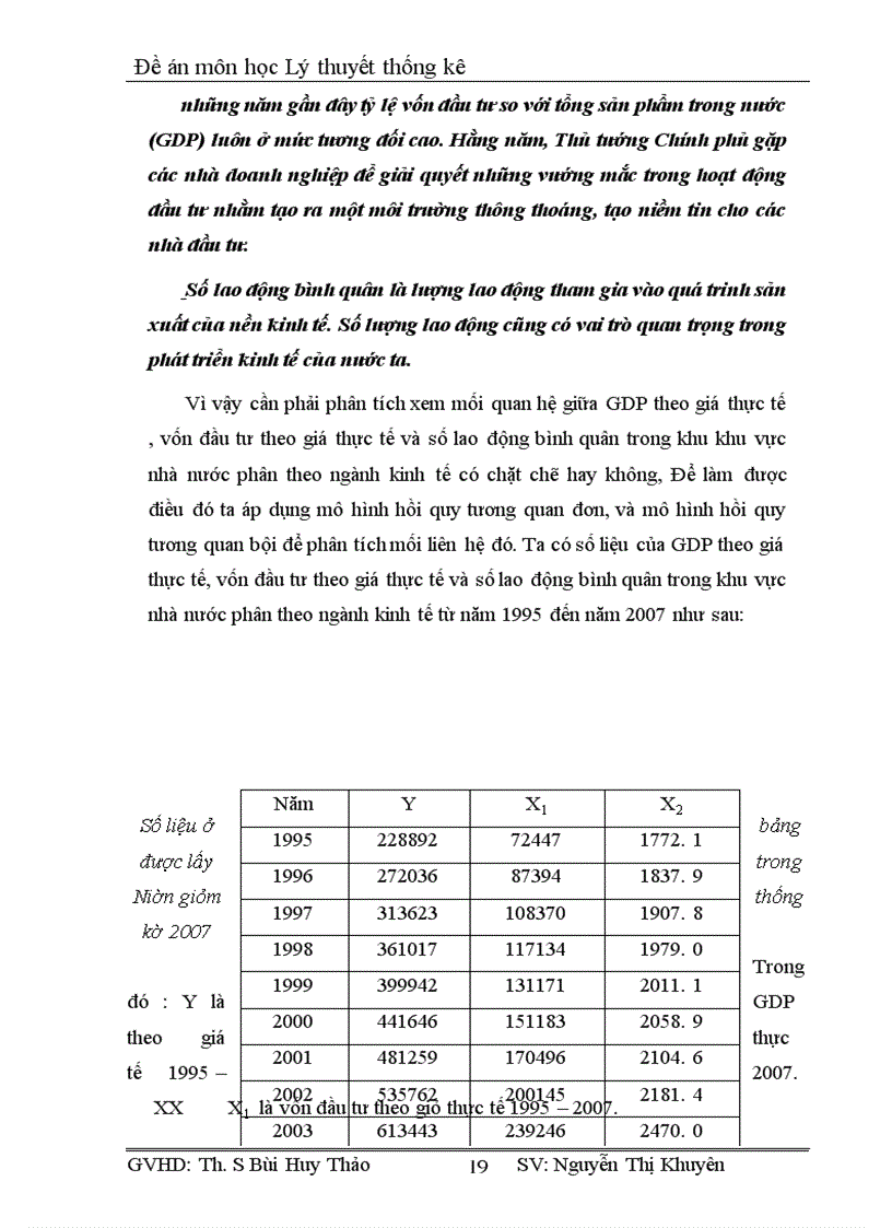 image for page Đề án môn học Lý thuyết thống kê