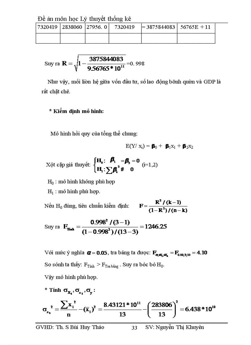 image for page Đề án môn học Lý thuyết thống kê