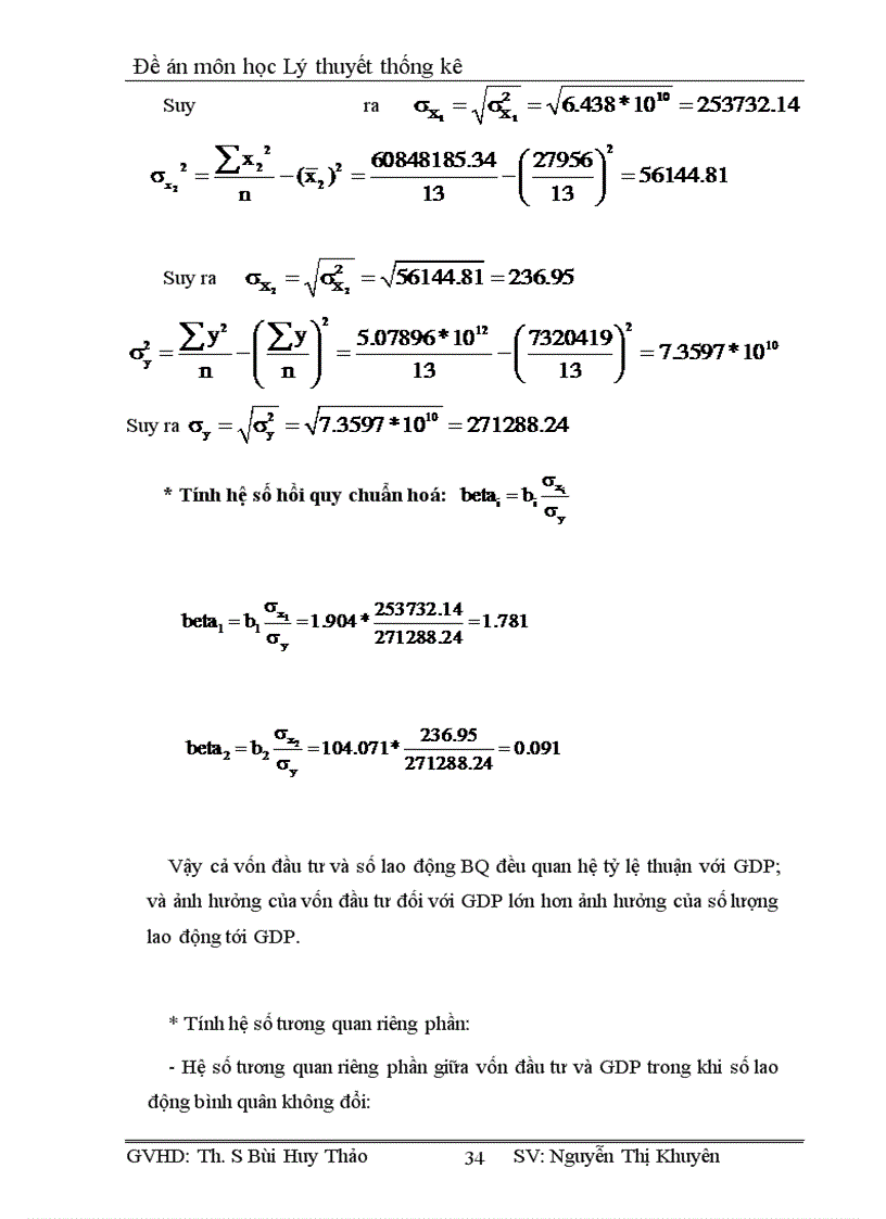 image for page Đề án môn học Lý thuyết thống kê