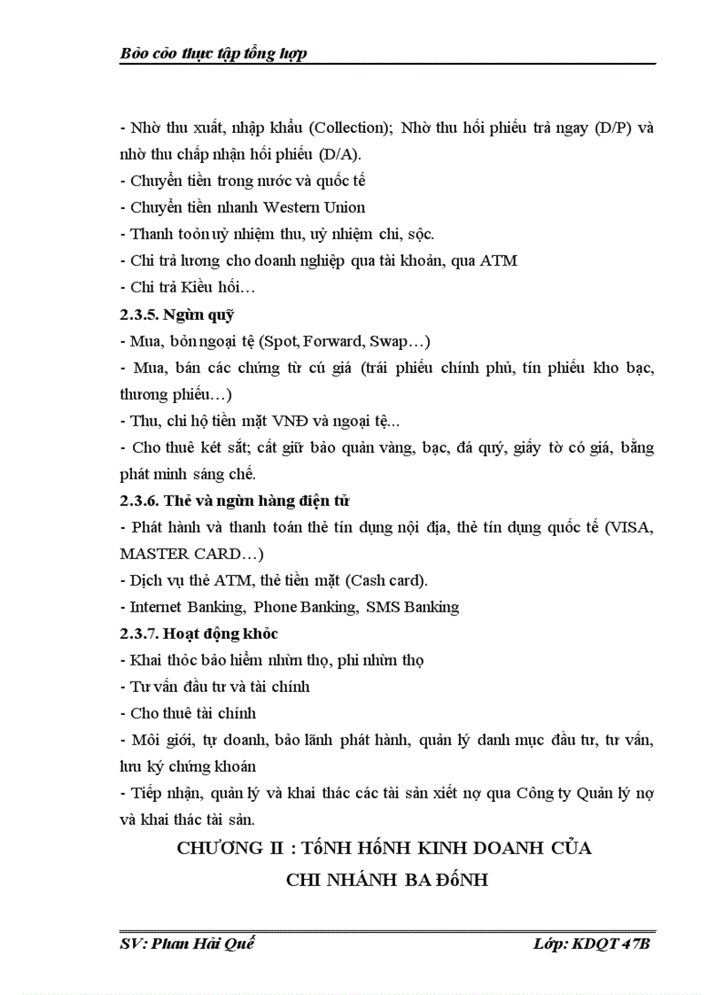 image for page Thực tập tổng hợp tại Ngân hàng công thương Việt Nam và chi nhánh Ba Đình