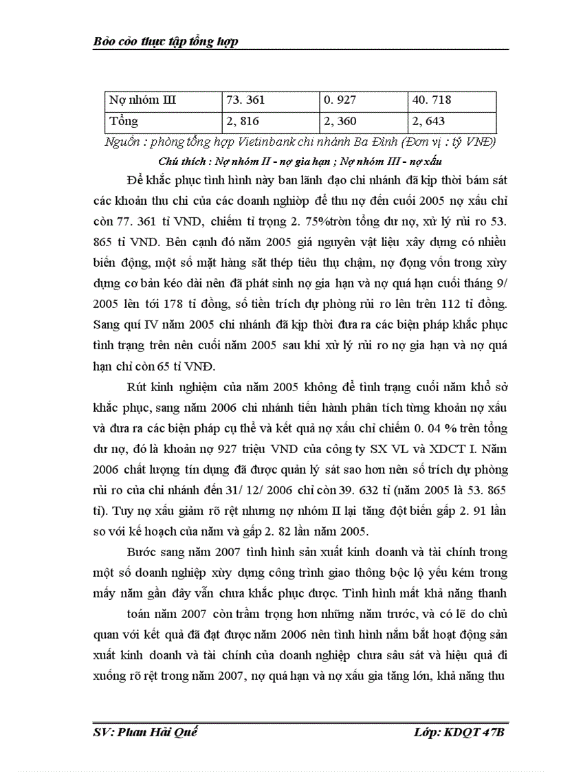 image for page Thực tập tổng hợp tại Ngân hàng công thương Việt Nam và chi nhánh Ba Đình