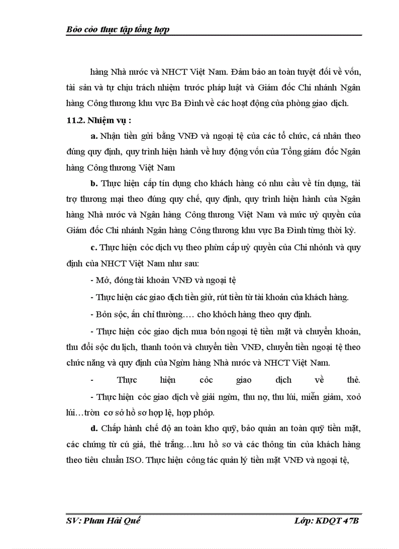 image for page Thực tập tổng hợp tại Ngân hàng công thương Việt Nam và chi nhánh Ba Đình