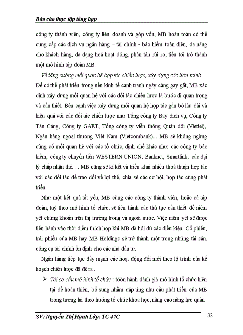 image for page Thực tập tổng hợp tại Ngân hàng thương mại cổ phần Quân đội Chi nhánh Minh Khai