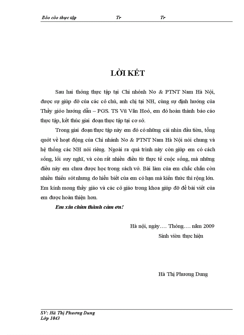 image for page Báo cáo tình hình hoạt động kinh doanh của Ngân hàng Nông nghiệp và Phát triển nông thôn – Chi nhánh Nam Hà Nội