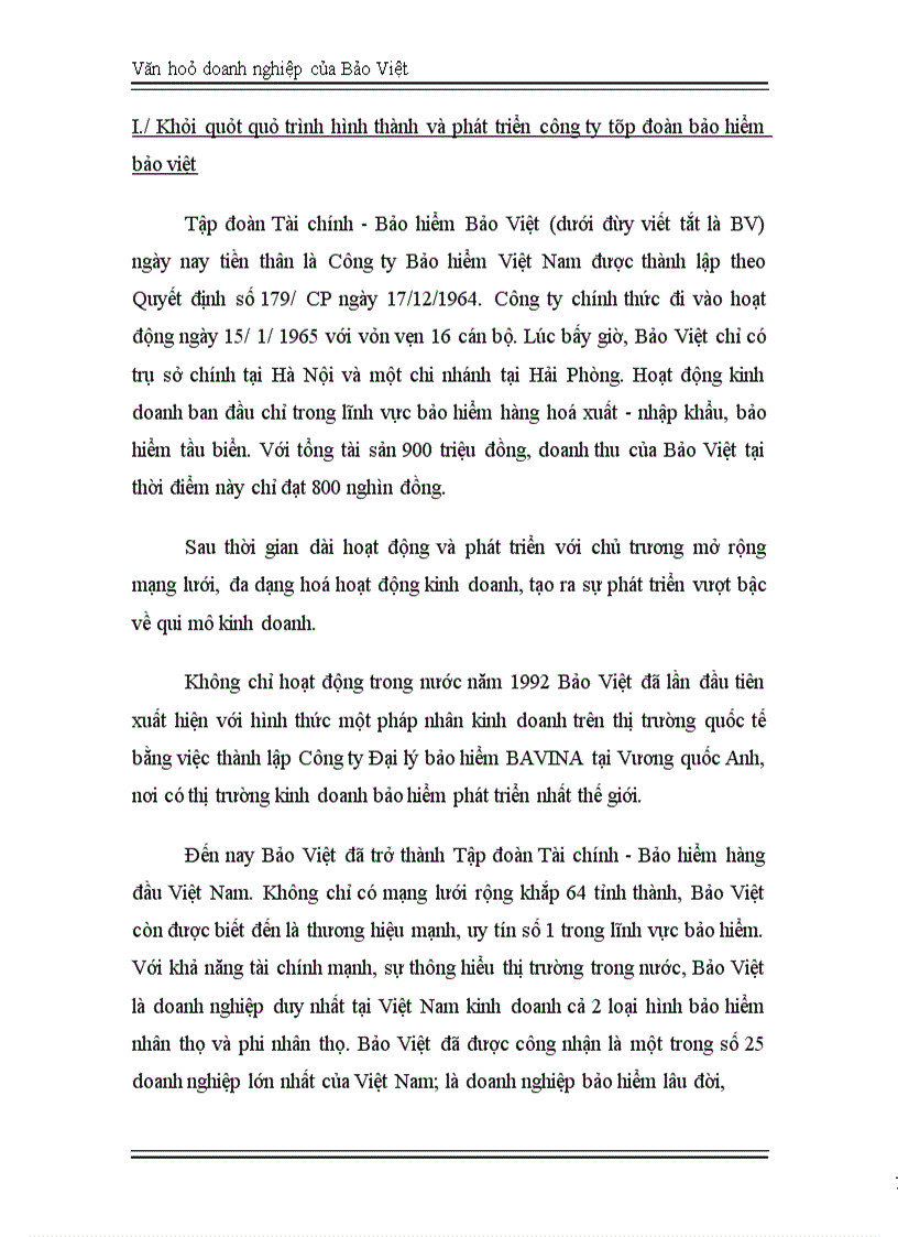 image for page Văn hoá doanh nghiệp của Bảo Việt