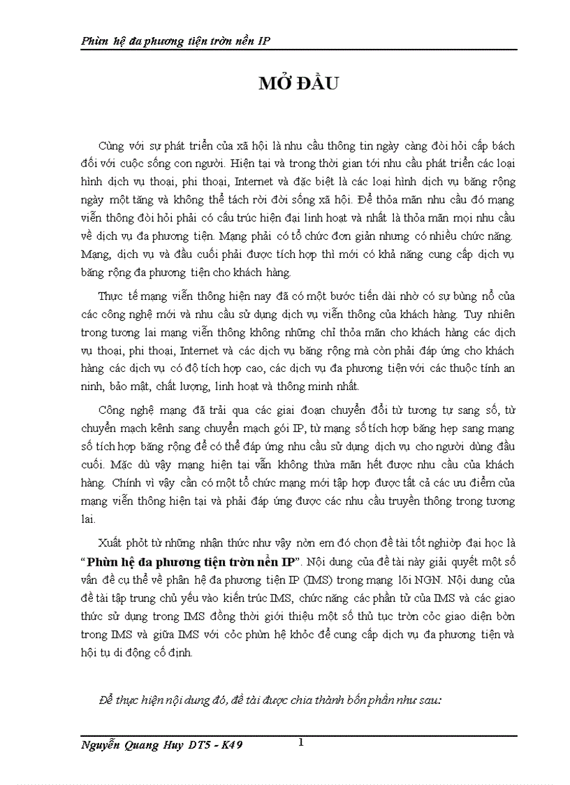 image for page Phân hệ đa phương tiện trên nền IP