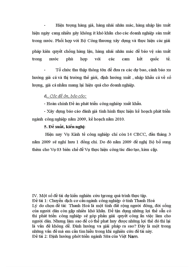 image for page Hoạt động của Vu kinh te Cong nghiep