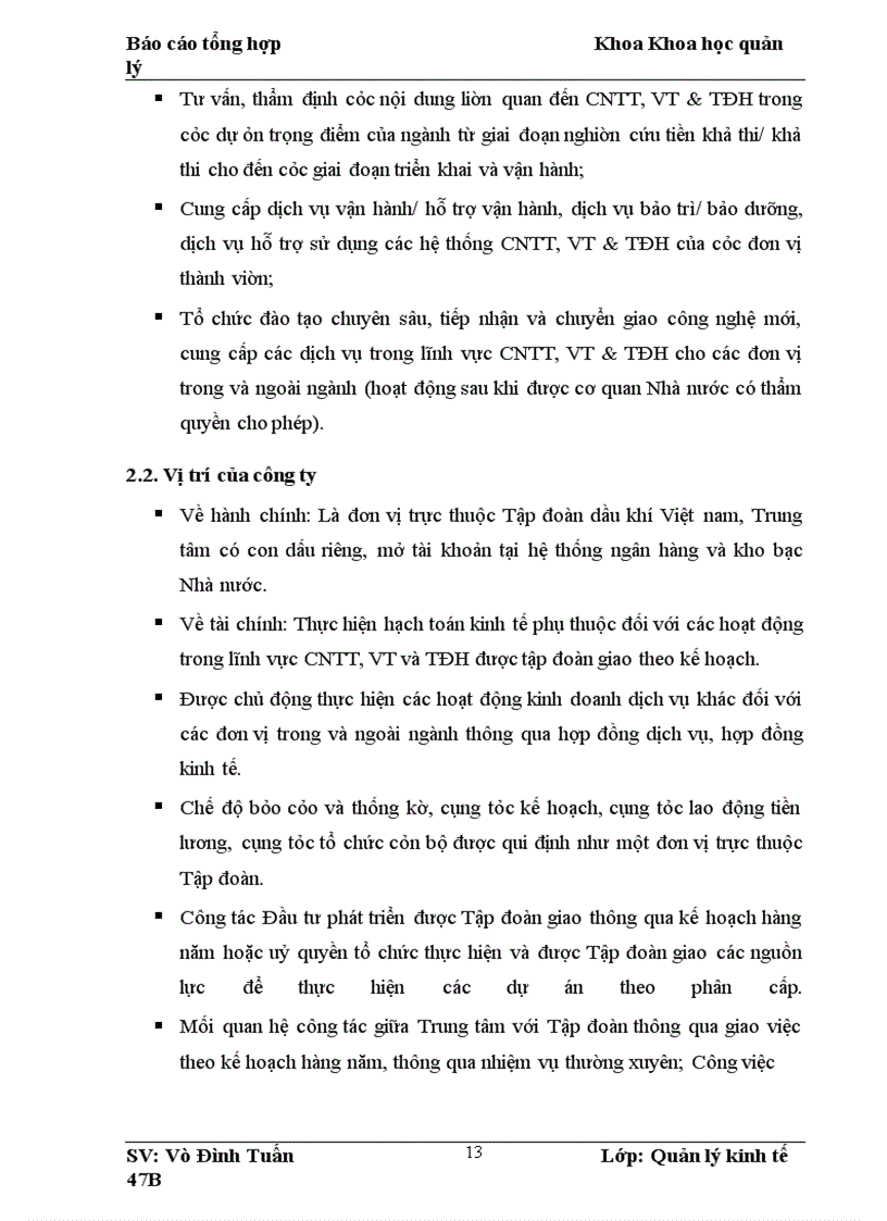 image for page Báo cáo thực tập tại Công ty TNHH công nghệ thông tin và tự động hóa
