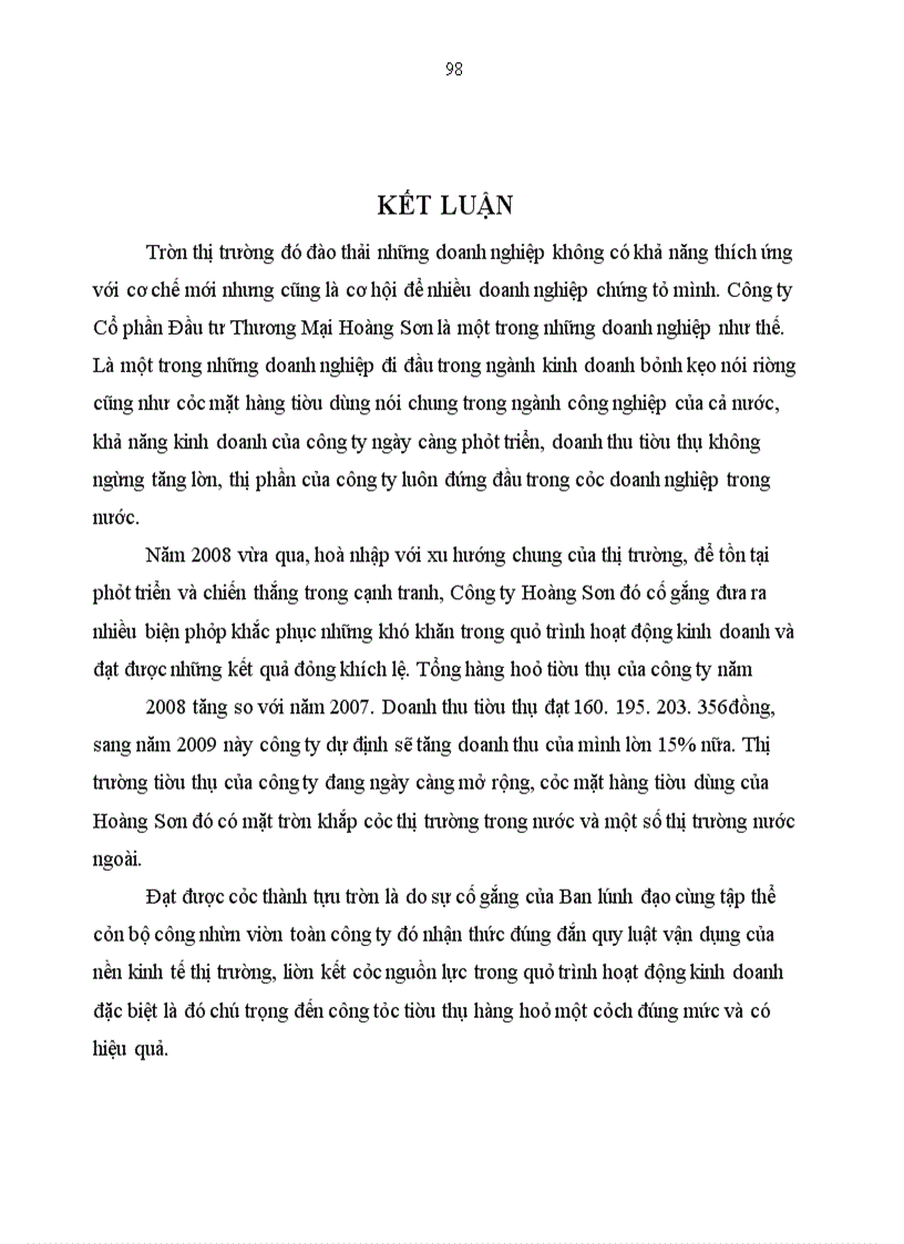 image for page Hoàn thiện hệ thống kênh phân phối hàng hoá của Công ty Cổ phần Đầu tư Thương Mại Hoàng Sơn