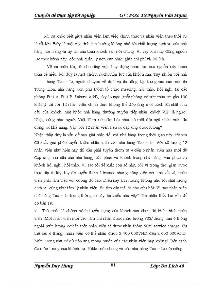 image for page Nâng cao năng lực cạnh tranh của nhà hàng Tao - Li khách sạn Nikko