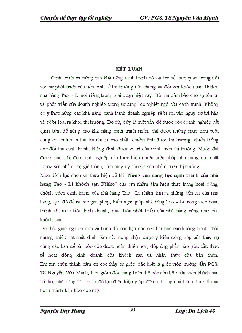 image for page Nâng cao năng lực cạnh tranh của nhà hàng Tao - Li khách sạn Nikko