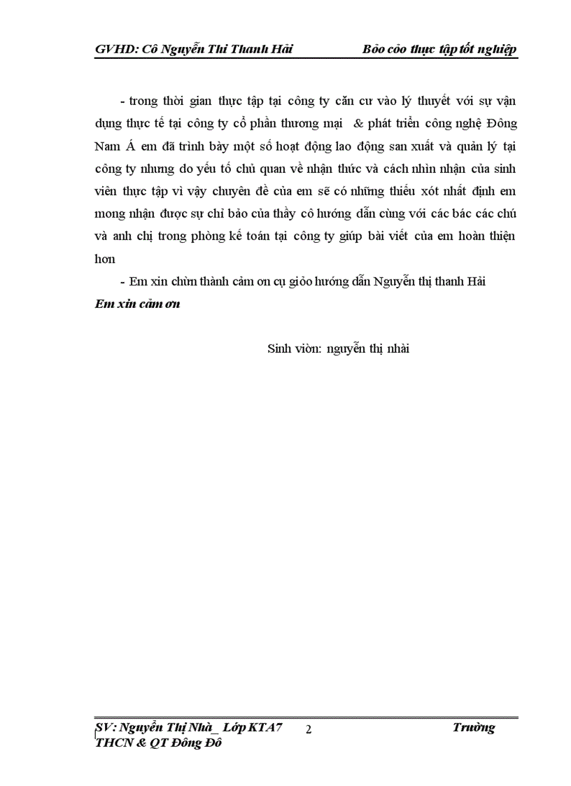 image for page Thực trạng kế toán NVL CCDC tại công ty thương mại & phát triển công nghệ Đông Nam Á