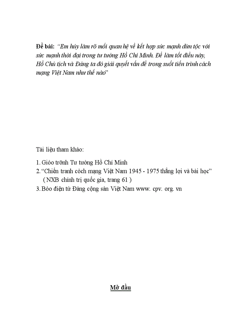 image for page Làm rõ mối quan hệ về kết hợp sức mạnh dân tộc với sức mạnh thời đại trong tư tưởng Hồ Chí Minh