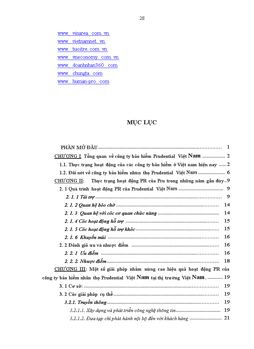 image for page Nâng cao hiệu quả hoạt động PR của công ty bảo hiểm nhân thọ Prudential Việt Nam tại thị trường Việt Nam.