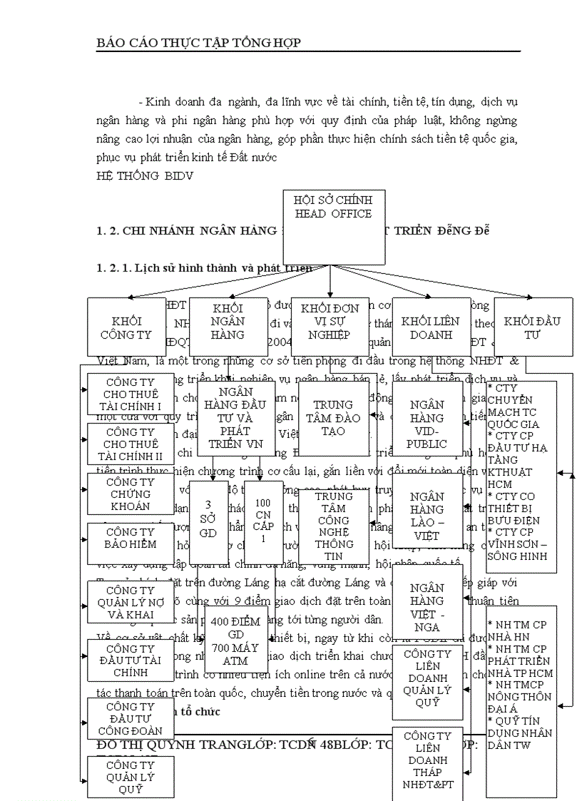image for page Thực tập tổng hợp tại Chi nhánh Ngân Hàng Đầu Tư và Phát Triển Đông Đô