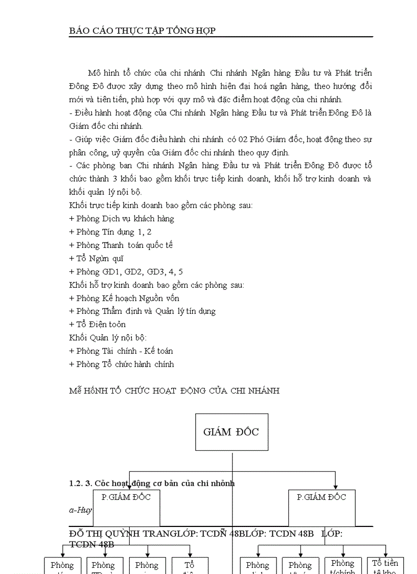 image for page Thực tập tổng hợp tại Chi nhánh Ngân Hàng Đầu Tư và Phát Triển Đông Đô