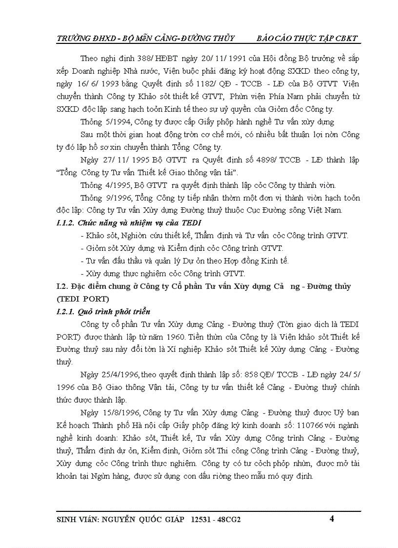 image for page Thực tập tổng công ty tư vấn thiết kế giao thông vận tải (Tedi)