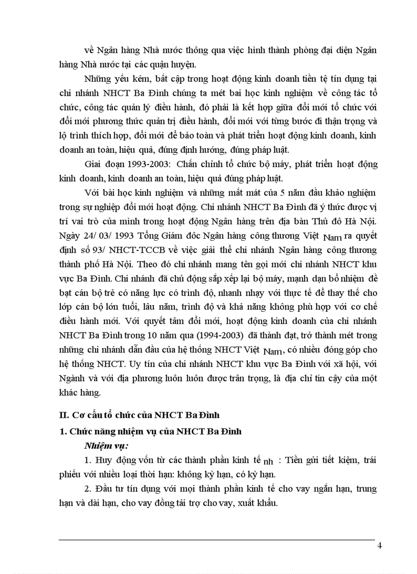 image for page Phương hướng mục tiêu phân đấu năm 2004 về chi nhánh Ngân hàng công thương Ba Đình