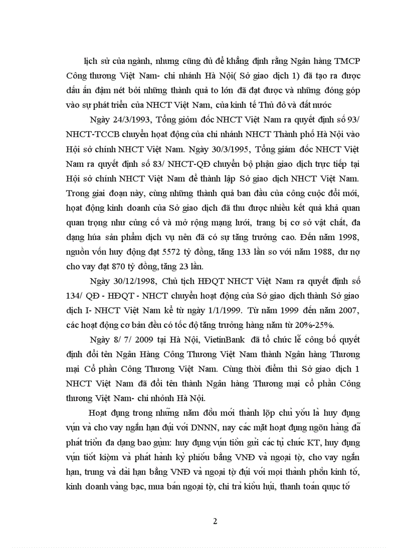 image for page Báo cáo tổng hợp về Ngân hàng thương mại cổ phần công thương VIỆT NAM-Chi nhánh HÀ NỘI
