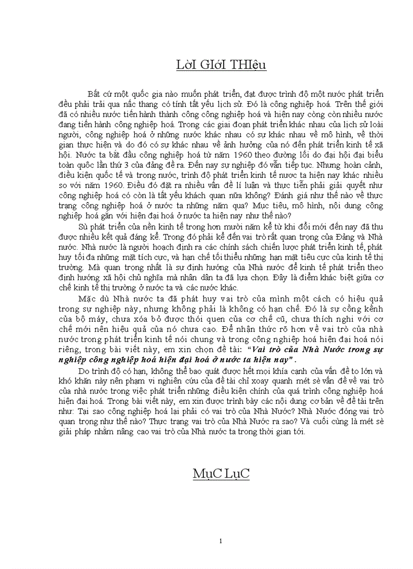image for page Vai trò của Nhà Nước trong sự nghiệp công nghiệp hoá hiện đại hoá ở nước ta hiện nay