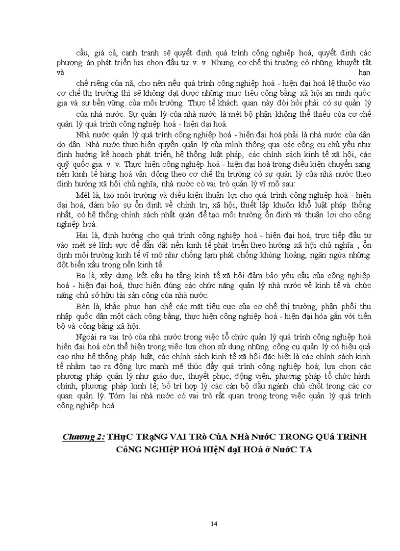 image for page Vai trò của Nhà Nước trong sự nghiệp công nghiệp hoá hiện đại hoá ở nước ta hiện nay
