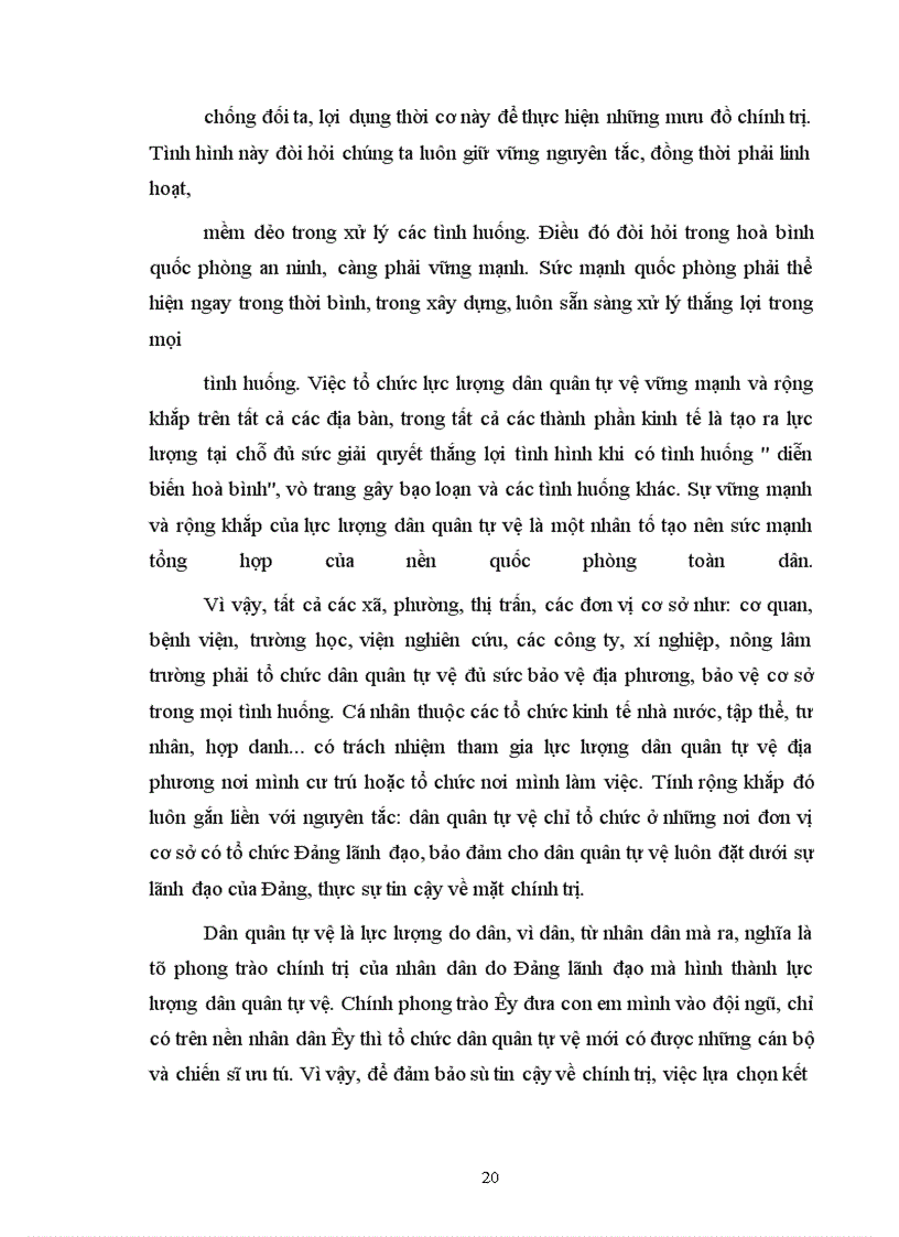 image for page Xây dựng lực lượng dân quân tự vệ trong tình hình hiện nay.