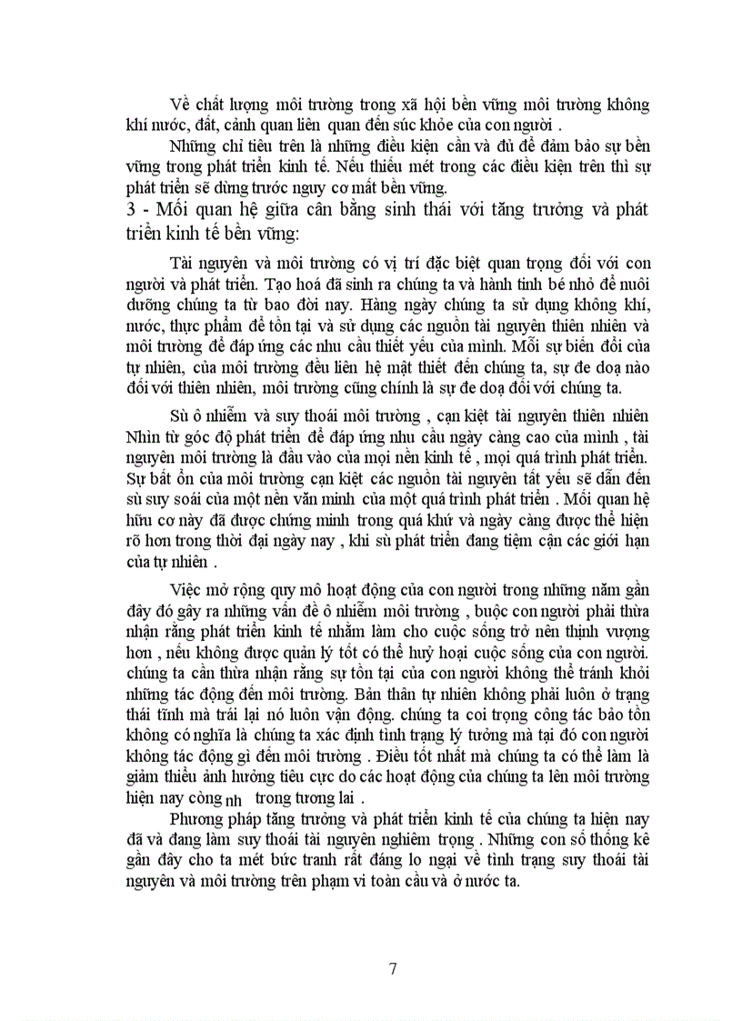 image for page Nghiên cứu vấn đề quan hệ giữa cân bằng sinh thái với tăng trưởng và phát triển kinh tế bền vững ở việt nam