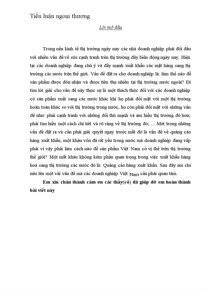 image for page Quảng cáo hàng hoá xuất khẩu: