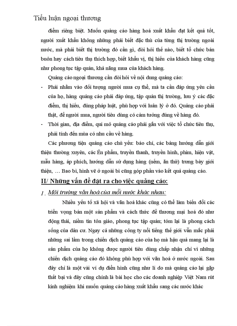 image for page Quảng cáo hàng hoá xuất khẩu: