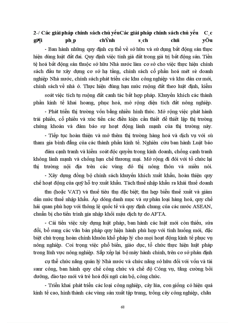 image for page Các chính sách kinh tế phát triển nông nghiệp và nông thôn