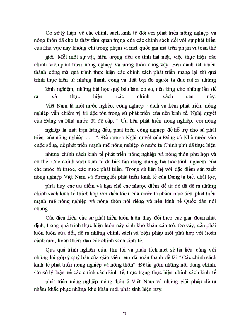image for page Các chính sách kinh tế phát triển nông nghiệp và nông thôn
