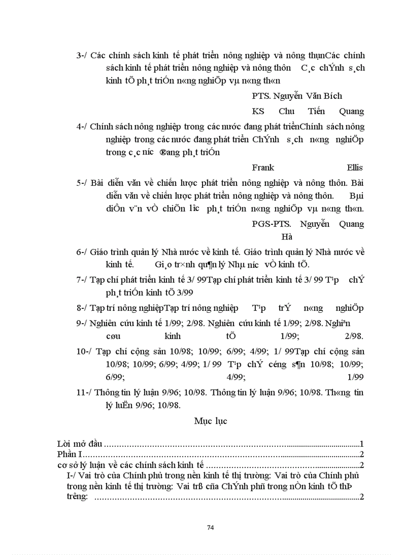 image for page Các chính sách kinh tế phát triển nông nghiệp và nông thôn