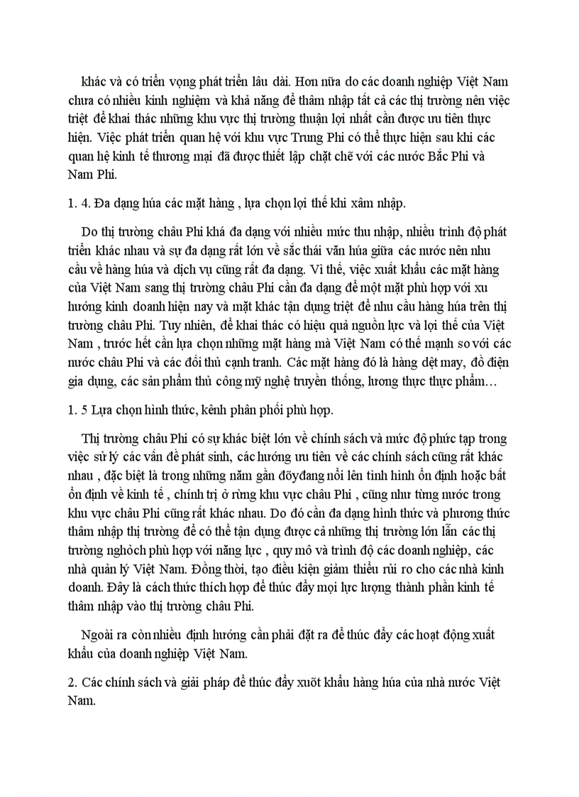 image for page Chính sách khuyến khích hoạt động xuất khẩu của các doanh nghiệp Việt Nam sang châu Phi