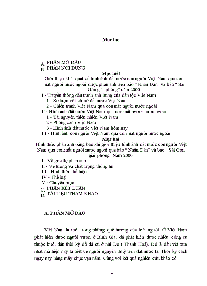 image for page Hình thức phản ánh bằng báo khi giới thiệu hình ảnh đất nước, con người Việt Nam qua con mắt người nước ngoài (qua báo Nhân Dân và báo Sài Gòn giải phóng) Năm 2000