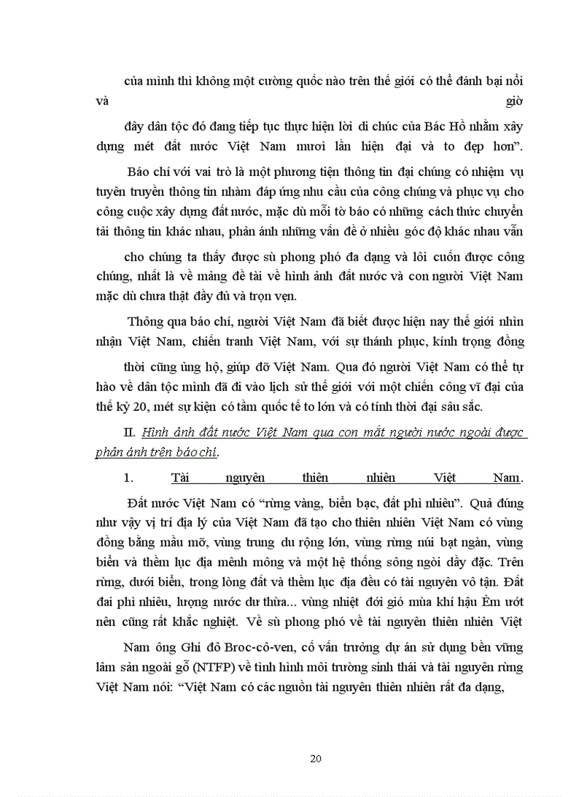 image for page Hình thức phản ánh bằng báo khi giới thiệu hình ảnh đất nước, con người Việt Nam qua con mắt người nước ngoài (qua báo Nhân Dân và báo Sài Gòn giải phóng) Năm 2000