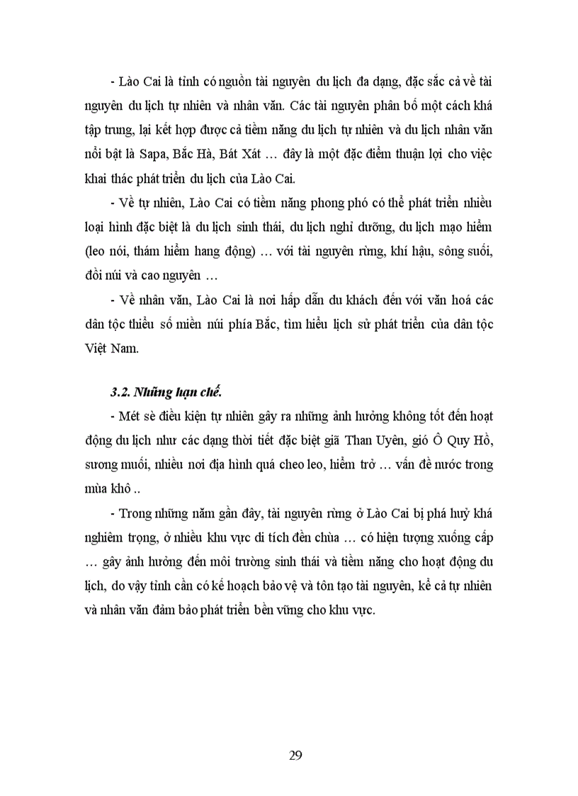 image for page Đánh giá tiềm năng và thực trạng phát triển du lịch tỉnh Lào Cai