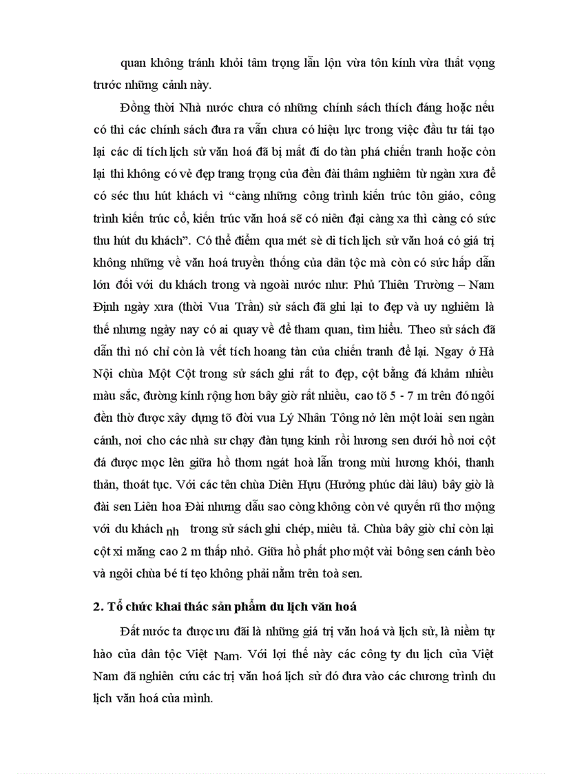image for page Thực trạng phát triển du lịch văn hoá Thực trạng phát triển du lịch văn hoá