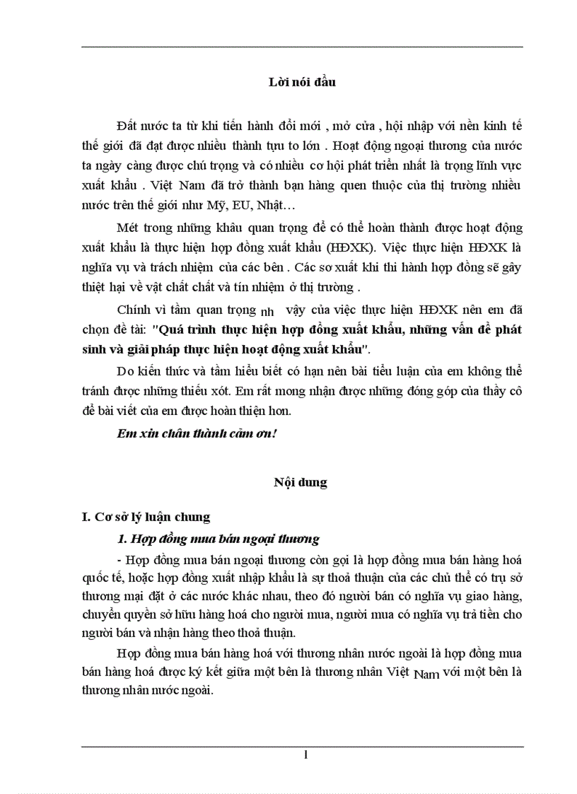 image for page Quá trình thực hiện hợp đồng xuất khẩu, những vấn đề phát sinh và giải pháp thực hiện hoạt động xuất khẩu