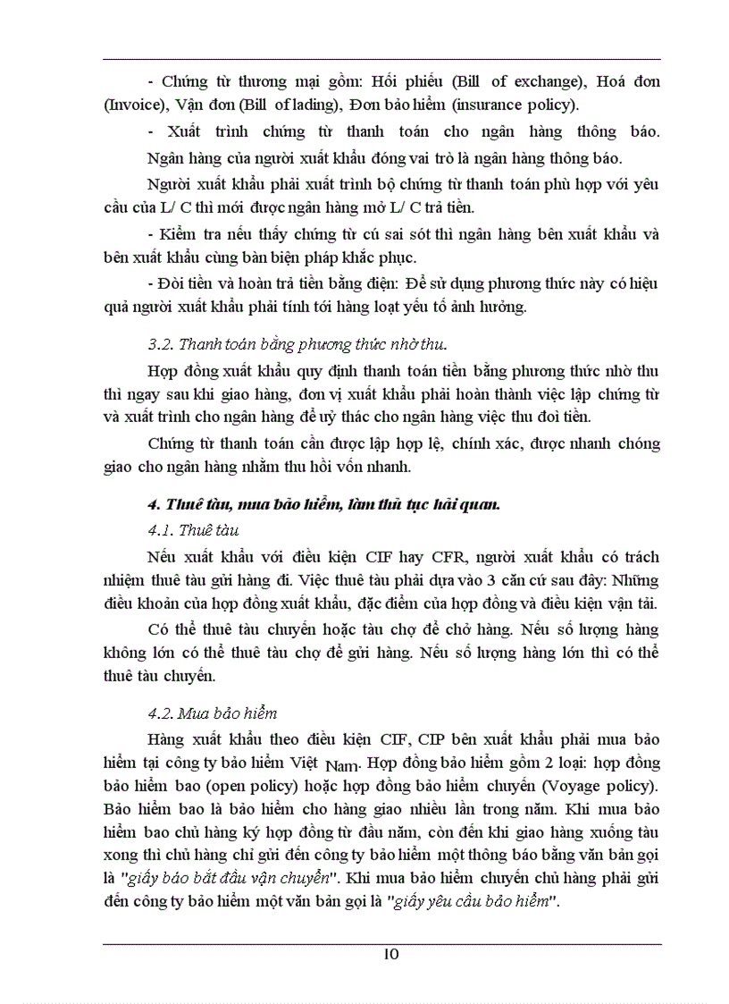 image for page Quá trình thực hiện hợp đồng xuất khẩu, những vấn đề phát sinh và giải pháp thực hiện hoạt động xuất khẩu