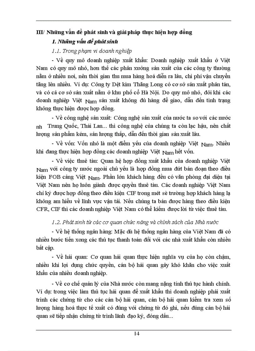 image for page Quá trình thực hiện hợp đồng xuất khẩu, những vấn đề phát sinh và giải pháp thực hiện hoạt động xuất khẩu
