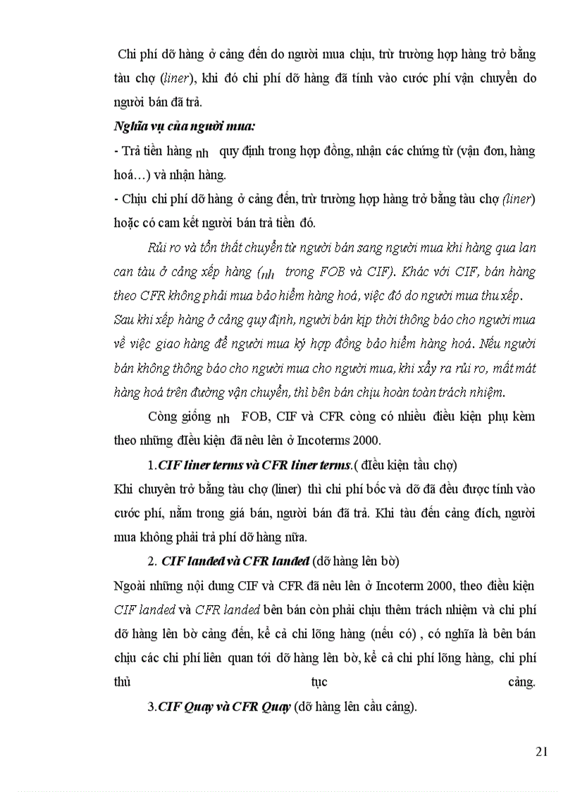 image for page Nội dung chính của Incoterms 2000. Một số vấn đề cần quan tâm