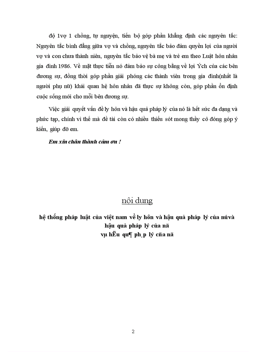 image for page Vấn đề ly hôn và hậu quả pháp lý của nó theo luật hôn nhân gia đình 1986.