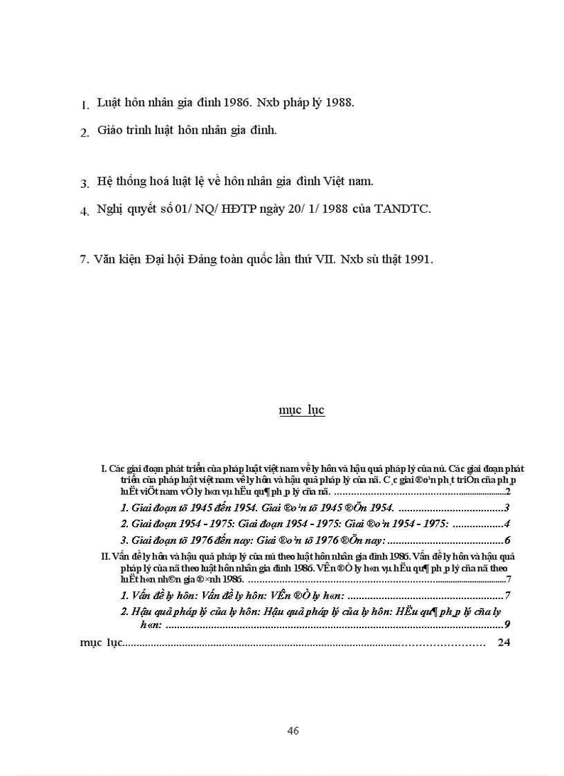 image for page Vấn đề ly hôn và hậu quả pháp lý của nó theo luật hôn nhân gia đình 1986.