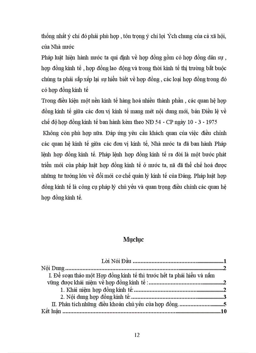 image for page Phân tích những điều khoản chủ yếu của hợp đồng kinh tế.