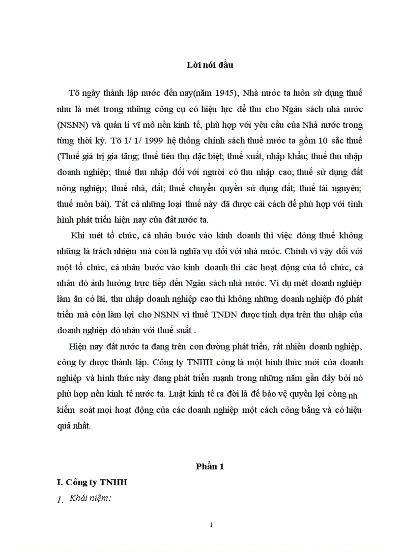 image for page Tình hình đóng thuế của Công ty TNHH Vinh an