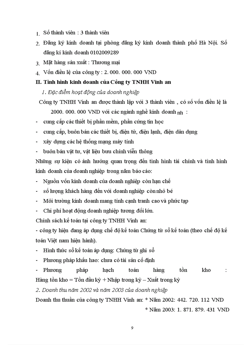 image for page Tình hình đóng thuế của Công ty TNHH Vinh an